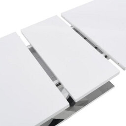 Furniture in Fashion Axara Small Extending Gloss Dining Table In White And Grey - thumbnail 7