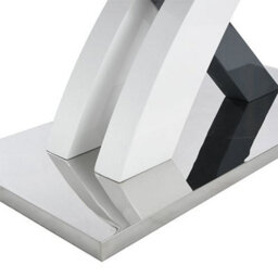Furniture in Fashion Axara Small Extending Gloss Dining Table In White And Grey - thumbnail 9