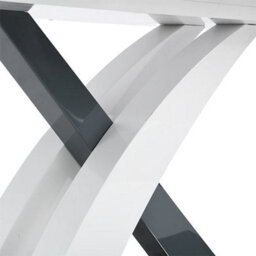 Furniture in Fashion Axara Small Extending Gloss Dining Table In White And Grey - thumbnail 8