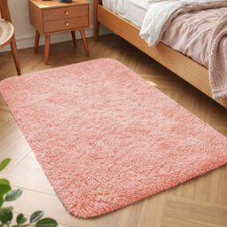 Aspire Homeware Non-Slip Pink Shaggy Rug Soft Fluffy Washable Doormat, (L)80Cm X (W)50Cm - thumbnail 6