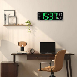 "Led Wall Clock 13"" Large Digital Desk Clock With Calendar Temperature Home Clock" - thumbnail 3