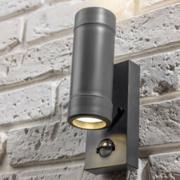 CGC Lighting Cgc Dark Grey Anthracite Up And Down Outdoor Motion Sensor Pir Wall Light Gu10 Outside Garden Patio Garage Ip54 Polycarbonate - thumbnail 4