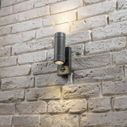 CGC Lighting Cgc Dark Grey Anthracite Up And Down Outdoor Motion Sensor Pir Wall Light Gu10 Outside Garden Patio Garage Ip54 Polycarbonate - thumbnail 5