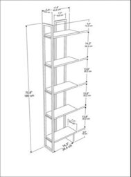 Decorotika Alice Corner Bookcase With Metal Frame - thumbnail 3