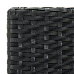 Vidaxl Garden Bar Stools With Cushions 2 Pcs Black Poly Rattan - thumbnail 7