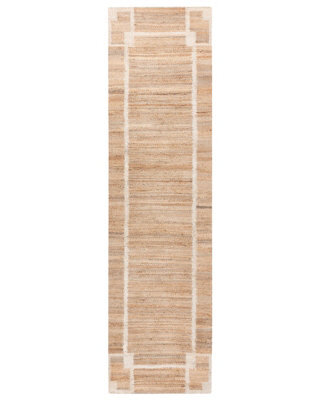 Wyld And Coco Everweave Runner Rug Light Beige 80 X 300 Cm Rectangular Handwoven Jute-Cotton - image 1