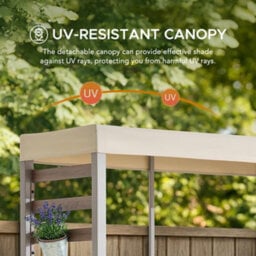 Sunjoy Outdoor 2-Seater Sofa With Footstool Patio Loveseat With Storage And Uv Resistant Canopy - thumbnail 4