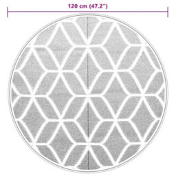 Walplus Outdoor Carpet Rugs For Garden Patios  Grey 120 Cm Pp - thumbnail 6