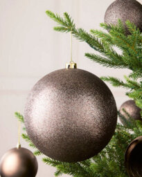 Werchristmas Mocha Extra Large Shatterproof Bauble Glitter 20 Cm - thumbnail 3