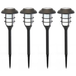 Gardenwize Pack Of 4 Solar Powered Flaming Led Garden Stake Lights Decorative Porch Patio Walkway  Automatic Led - thumbnail 3