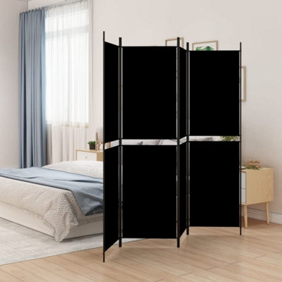 Vidaxl 4-Panel Room Divider Black 200X200 Cm Fabric Room Dividers - image 1