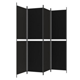 Vidaxl 4-Panel Room Divider Black 200X200 Cm Fabric Room Dividers - thumbnail 5