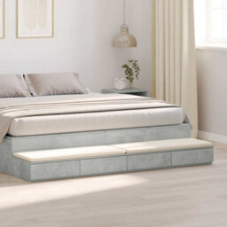 Berkfield Bed Drawers Concrete Grey 180X36,5X16,5 Cm Engineered Wood