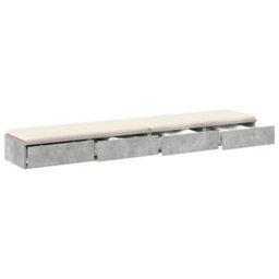 Berkfield Bed Drawers Concrete Grey 180X36,5X16,5 Cm Engineered Wood - thumbnail 3