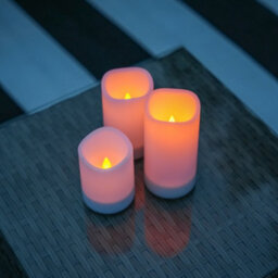 Gardenwize Solar Led Candle Set (3 Piece Set) - thumbnail 1