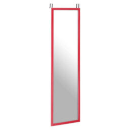 Orsina Pink Plastic Frame Over Door Mirror, Durable 124X34Cm Full-Length Mirror For Bedroom Or Bathroom - thumbnail 2