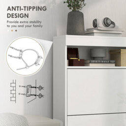 Homcom Wall Mounted Or Freestanding Shoe Cabinet With 2 Flip Drawers, White - thumbnail 6