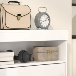 Homcom Wall Mounted Or Freestanding Shoe Cabinet With 2 Flip Drawers, White - thumbnail 9
