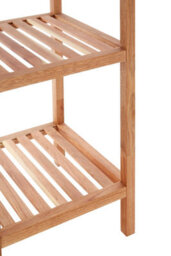 Orsina Versatile 4 Tier Walnut Wood Bathroom Shelf Unit, Contemporary Shelving Unit, Durable Shelf Unit For Bedroom - thumbnail 4