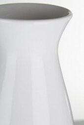 Orsina White Ceramic Vase  With Black Floral Pattern, Large White Vase Big Accent, White Ceramic Display  Vase - thumbnail 5