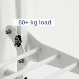 Foxydry Tower 128 Cm White, Multi-Level Freestanding Clothes Drying Rack With Compact Design, Right-Hand Clutch - thumbnail 5
