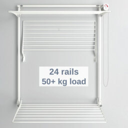 Foxydry Tower 128 Cm White, Multi-Level Freestanding Clothes Drying Rack With Compact Design, Right-Hand Clutch - thumbnail 4