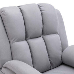 More4Homes Rise Recliner Chair With Single Motor, Remote Control And Pocket Storage In Leather-Look Grey Technology Fabric - thumbnail 7