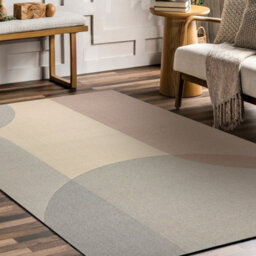 RugsX Flux 461.7.ae990 Wool Carpet Osta - Geometric, Structural, Loft Beige Grey 120X170 Cm - thumbnail 1