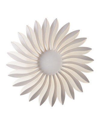 Luminosa Lighting Luminosa Sunrise Integrated Led Dimmable Flower Flush Ceiling Pendant, White, 4000K