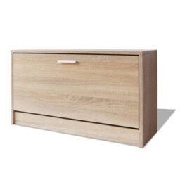 Berkfield Durable Shoe Storage Bench Oak 80X24X45 Cm