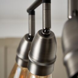 Inlight Catalyst Matt Pewter & Black Gunmetal Effect 4 Light Spotlight Bar - thumbnail 3