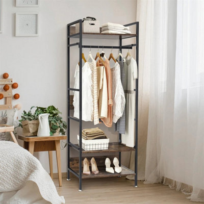 60X40X162Cm Industrial Bookcase Rustic Storage Cabinet Tall Shelf Metal Display Unit - image 1