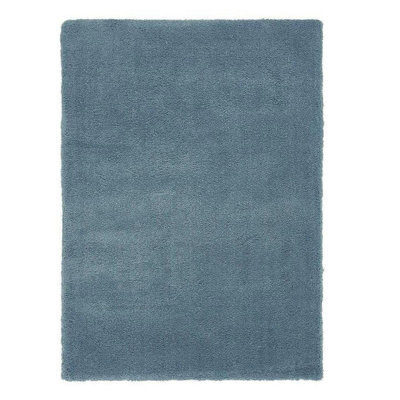 Plain Duck Egg Rug, Shaggy Livingroom Rug, Modern Stain-Resistant Diningroom Rug, 37mm Thick Duck Egg Rug-80Cm X 150Cm - image 1