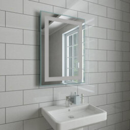 Rinse Bathrooms 700 X 500mm Illuminated Led Bathroom Mirror With Demister Ip44 - thumbnail 2