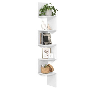 Rack Corner Shelf 5 Tier Floating Corner Shelves Zigzag Corner Shelf - image 1