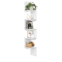 Rack Corner Shelf 5 Tier Floating Corner Shelves Zigzag Corner Shelf - thumbnail 1