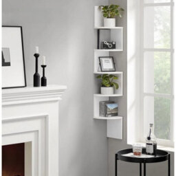 Rack Corner Shelf 5 Tier Floating Corner Shelves Zigzag Corner Shelf - thumbnail 5