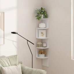 Rack Corner Shelf 5 Tier Floating Corner Shelves Zigzag Corner Shelf - thumbnail 6