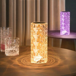 Living And Home Cylinder 16 Colour Rgb Touch Sensor Night Light Bedside Lamp - thumbnail 7