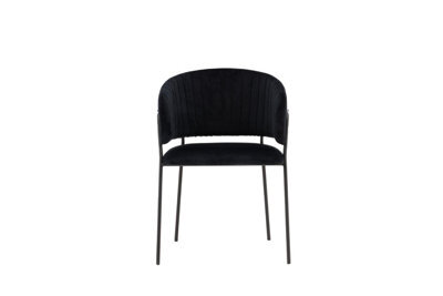 Set Of 2 Selma Velvet Dining Chairs - D58Xw54Xh82Cm, Seat Height 48Cm - image 1
