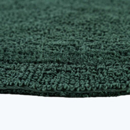Homescapes Luxury Reversible Round Bath Mat - Forest Green - thumbnail 4