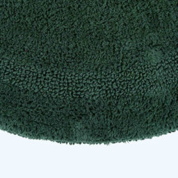 Homescapes Luxury Reversible Round Bath Mat - Forest Green - thumbnail 2