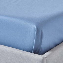 Homescapes Air Force Blue Egyptian Cotton Flat Sheet 1000 Thread Count, Single - thumbnail 3