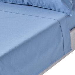 Homescapes Air Force Blue Egyptian Cotton Flat Sheet 1000 Thread Count, Single - thumbnail 1