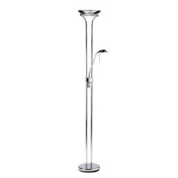 Luminosa Lighting Luminosa Rome Floor Lamp Chrome, Opal Glass, G9 - thumbnail 1