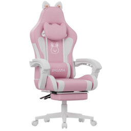 Onemill Cute Gaming Chair With Cat Ears And Massage Lumbar Support - thumbnail 1