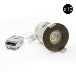 10 Pack - Bronze Gu10  Fire Rated Downlight - Ip65 - Se Home - thumbnail 1