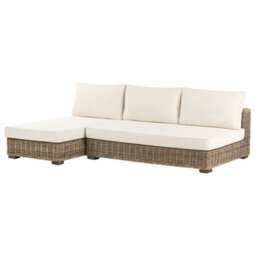 Beliani Garden Lounge Set With Table 4 Seater Varallo Right Hand Modular Rattan Grey - thumbnail 6