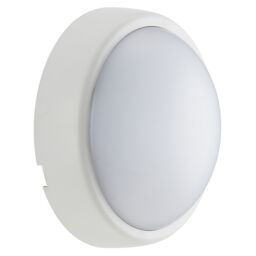 Luceco Fixed Matt Black & White Mains-Powered Led Outdoor Bulkhead Wall Light 450Lm (Dia)16Cm - thumbnail 2