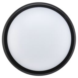 Luceco Fixed Matt Black & White Mains-Powered Led Outdoor Bulkhead Wall Light 450Lm (Dia)16Cm - thumbnail 3